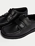 Kids' Leather Riptape School Shoes (8 Small - 2 Large)