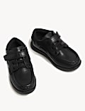 Kids' Leather Riptape School Shoes (8 Small - 2 Large)