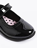Kids' Riptape Leather School Shoes (8 Small - 1 Large)