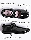 Kids' Riptape Leather School Shoes (8 Small - 1 Large)