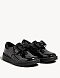 Kids' Leather Bow School Shoes (8 Small - 2 Large)