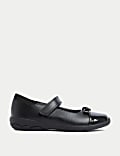 Kids' Leather Bow School Shoes (8 Small-2 Large)