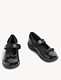 Kids' Leather Bow School Shoes (8 Small-2 Large)