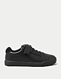 Kids' Leather Riptape School Shoes (8 Small - 2 Large)