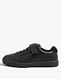 Kids' Leather Riptape School Shoes (8 Small - 2 Large)