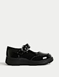 Kids' Patent Leather Buckle School Shoes (8 Small - 2 Large)