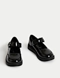 Kids' Patent Leather Buckle School Shoes (8 Small - 2 Large)