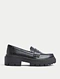 Kids' Leather Chunky School Loafer (2½  Large - 7 Large)