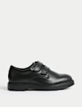 Kids' Leather Riptape School Shoes (13 Small - 9 Large)