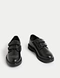 Kids' Leather Riptape School Shoes (13 Small - 9 Large)