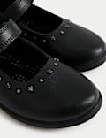 Leren schoolschoenen met studs en klittenband voor kinderen (maat 25,5-34,5)