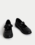 Leren schoolschoenen met studs en klittenband voor kinderen (maat 25,5-34,5)