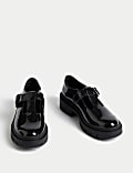 Kids' Chunky T Bar Leather School Shoes (2½ Large - 7 Large)