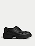 Kids' Leather Chunky Brogue School Shoes (13 Small - 7 Large)