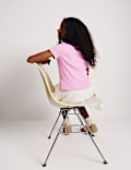 Cotton Rich Ribbed Fitted Crop T-Shirt (6-16 Yrs)