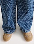 Denim Jacquard Wide Leg Jeans (6-16 Yrs)