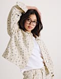 Pure Cotton Denim Ditsy Floral Jacket (2-16 Yrs)
