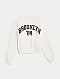 高棉舒柔 Brooklyn 文字圖案衛衣（6 至 16 歲）