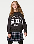 Cotton Rich Brooklyn Slogan Sweatshirt (6 - 16 Yrs)