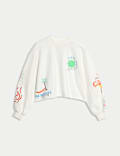 Cotton Rich Tropical Print Sweatshirt (2-16 Yrs)