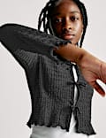Textured Tie Cardigan (6-16 Yrs)