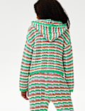 Cotton Blend Striped Knitted Hoodie (6-16 Yrs)