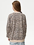 Cotton Rich Animal Print Slogan Sweatshirt (6-16 Yrs)