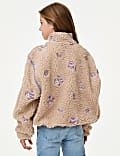 Veste imitation peau de mouton à motif fleuri (du 6 au 16&nbsp;ans)