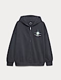 Cotton Rich Star Graphic Zip Hoodie (6-16 Yrs)