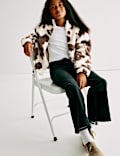 Borg Pony Print Jacket (2-16 Yrs)
