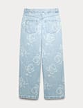 Pure Cotton Floral Print Jeans (6-16 Yrs)