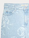 Pure Cotton Floral Print Jeans (6-16 Yrs)