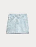 Pure Cotton Floral Denim Skirt (2-16 Yrs)