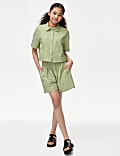 Pure Cotton Floral Broderie Shirt (6-16 Yrs)
