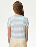 Βαμβακερό T-Shirt με ρίγες (6-16 ετών)