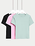 3er-Pack Gerippte T-Shirts mit hohem Baumwollanteil (2–16&nbsp;J.)