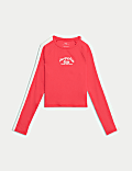 Cotton Rich Graphic Ribbed Top (6-16 Yrs)