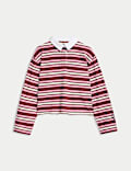 Pure Cotton Striped Rugby Shirt (6-16 Yrs)