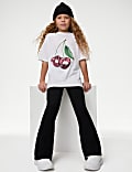Pure Cotton Disco Cherry Print T-Shirt (6-16 Yrs)