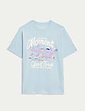 Pure Cotton Floral Graphic T-Shirt (6-16 Yrs)