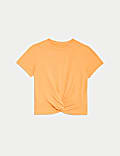 Cotton Rich Twist Front T-Shirt (6-16 Yrs)