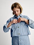 Kort denim jack (6-16 jaar)