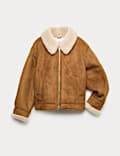 Faux Fur Trim Jacket (6-16 Yrs)