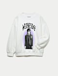 Sweatshirt mit hohem Baumwollanteil und Wednesday™-Grafik (6–16 J.)