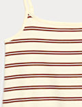 Robe caraco en coton &agrave; bretelles (du 6 au 16 ans)