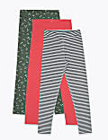Adaptive – 3er-Pack Leggings mit hohem Baumwollanteil (2–16 Jahre)