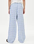 Linen Rich Printed Trousers (6-16 Yrs)