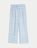 Linen Rich Printed Trousers (6-16 Yrs)