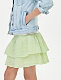 Pure Cotton Broderie Ra Ra Skirt (6-16 Yrs)