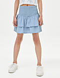 Pure Cotton Shirred Ra Ra Skirt (6-16 Yrs)